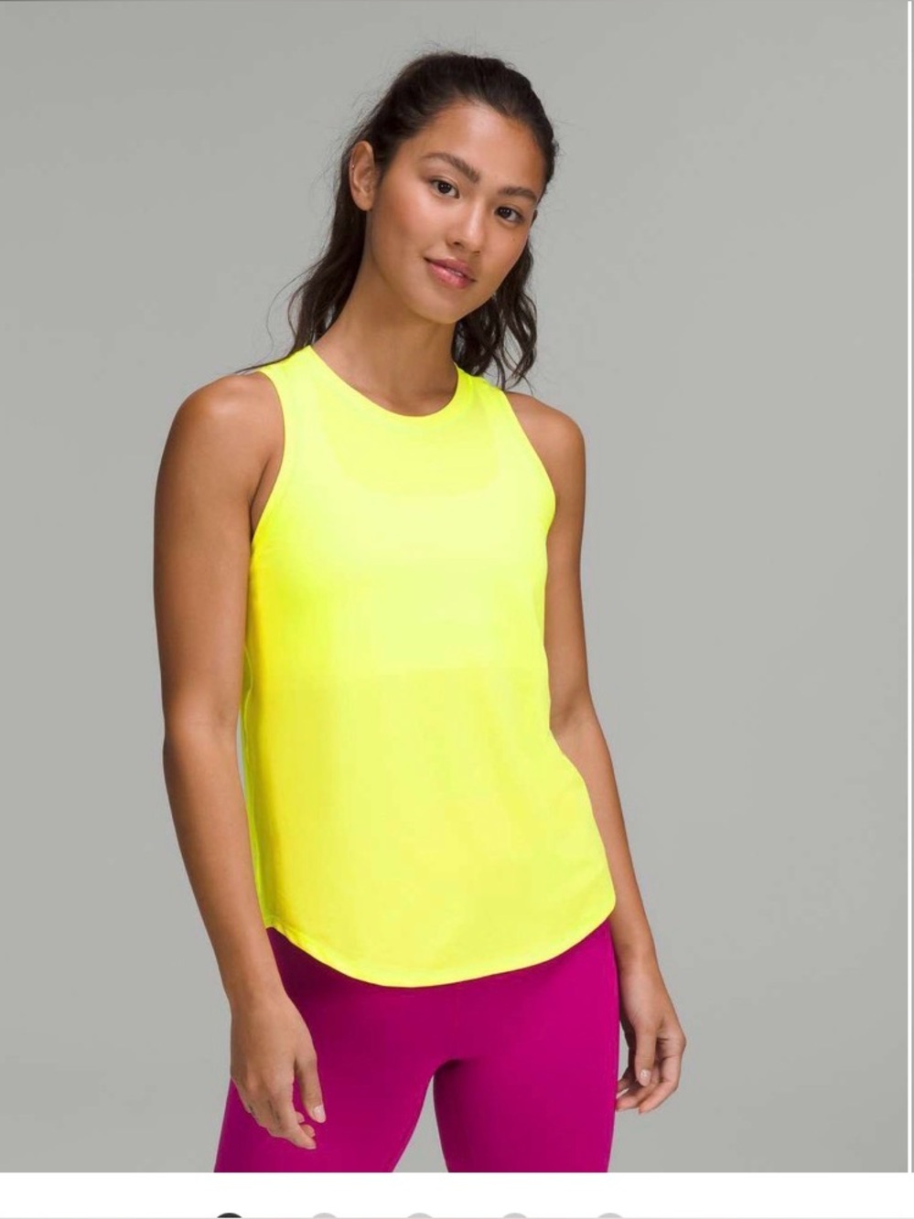 Lululemon high neck run and train tank top sz 8
